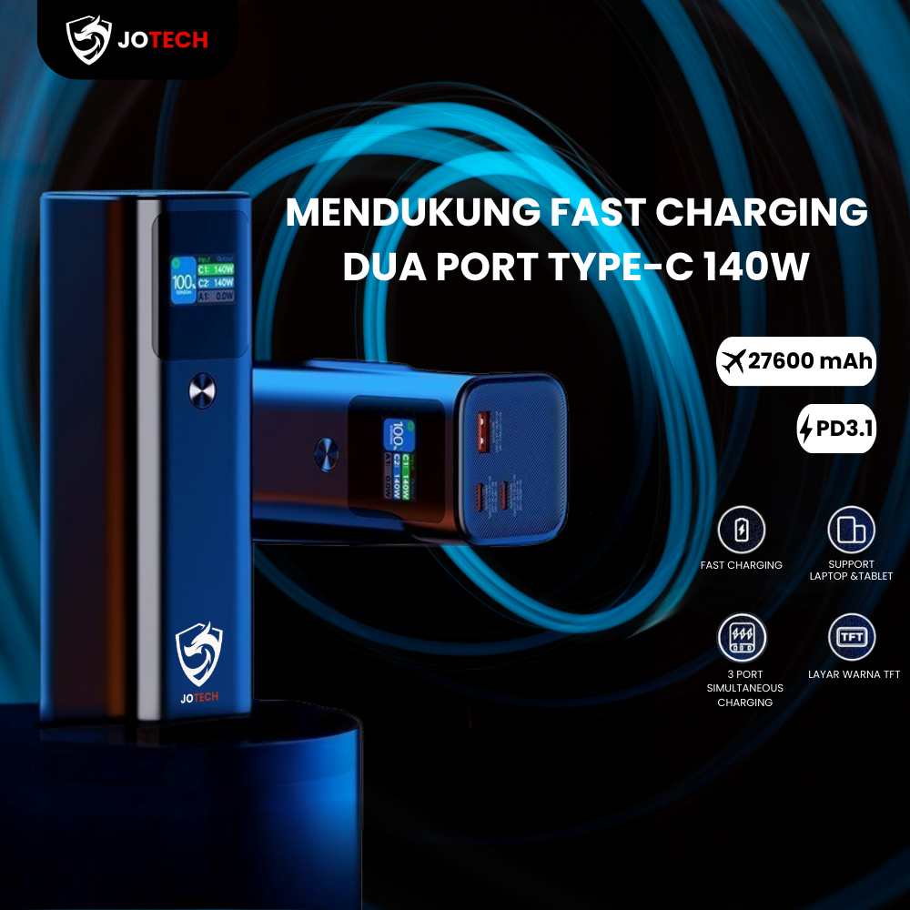JOTECH 140W Power Bank with GaN Charging Technology – Latest Version